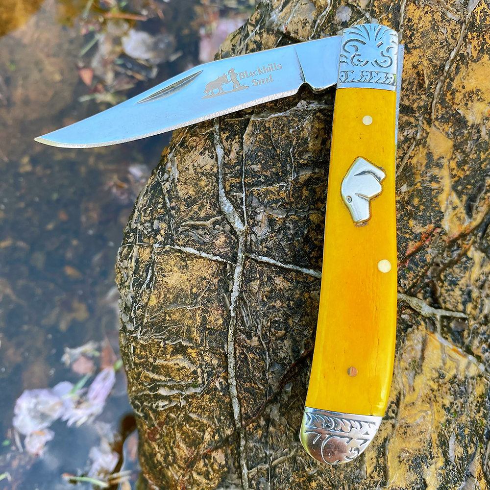 Bone Folder Tool - Watchman Trapper Knives Pocket Double Blades