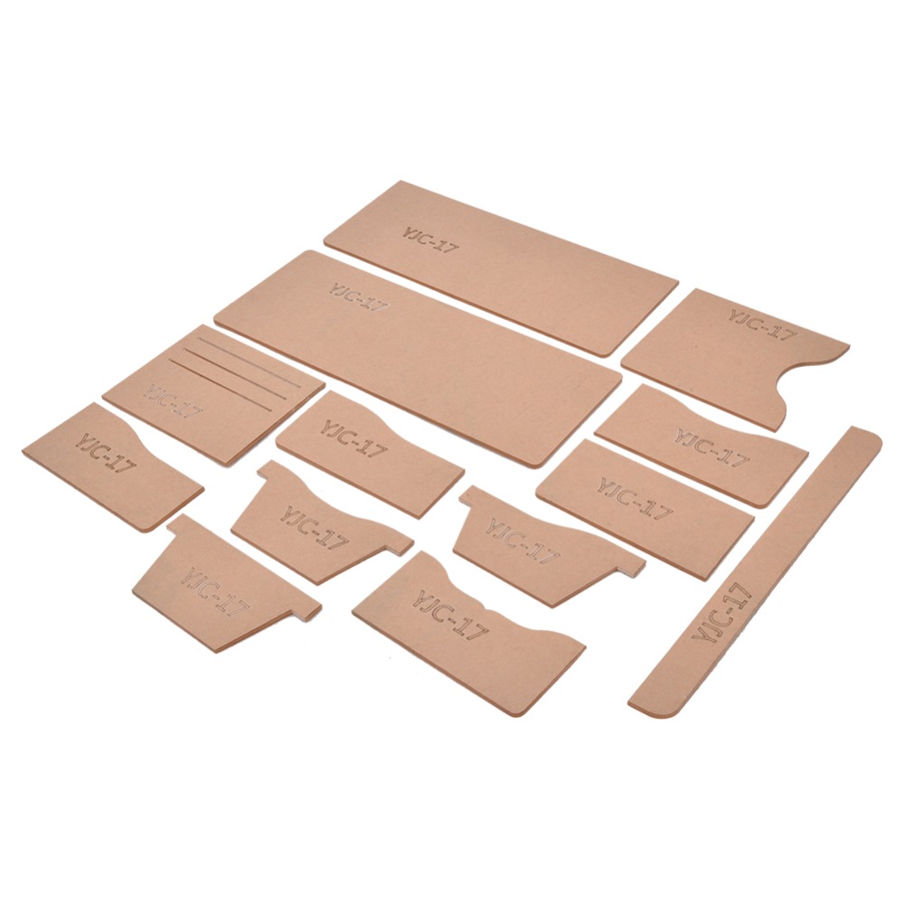 Leatherwork Patterns Free - 13Pcs YJC-17 Wallet Template Acrylic Transparent