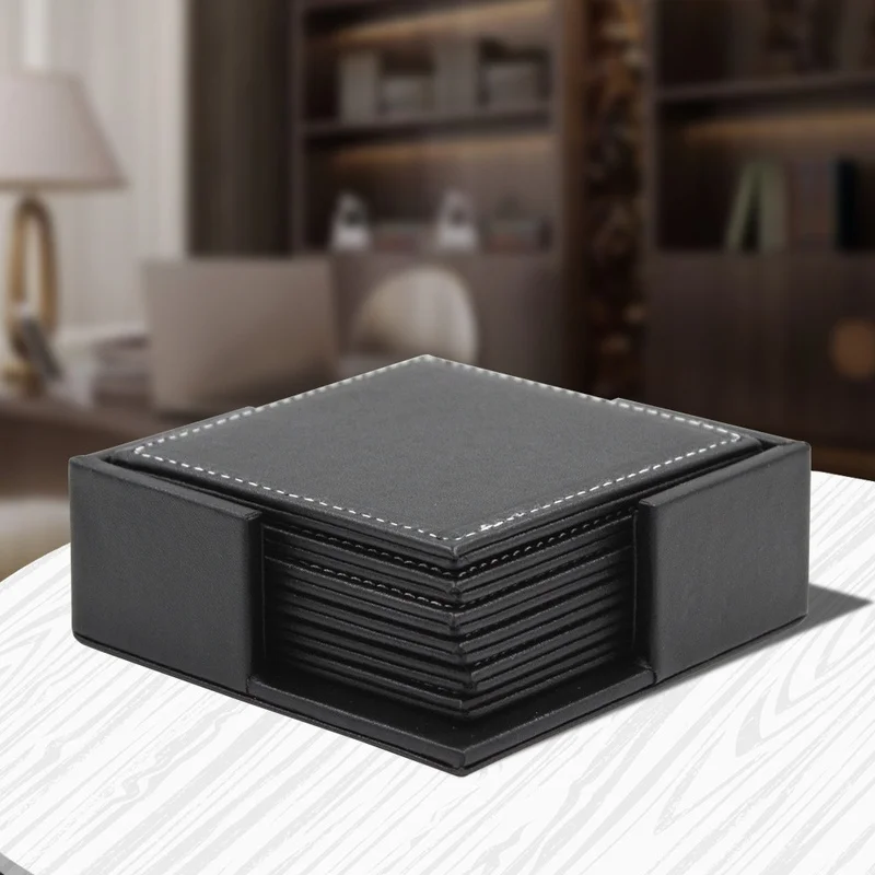 6pcs/Set Business Leather Coas - đánh giá và giá Leatherwork Table