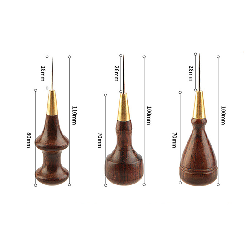 1Pcs Wooden Handle Awls Leathe - đánh giá và giá Leatherwork Hole Punch