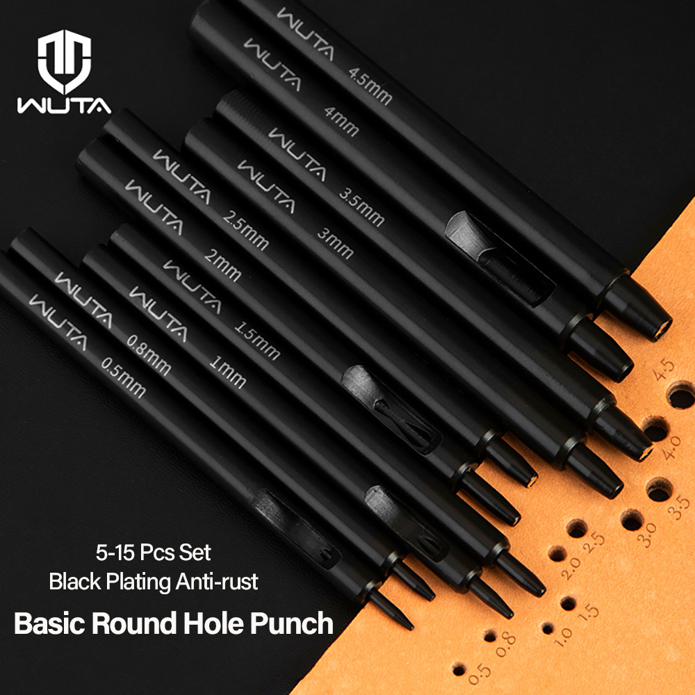 WUTA 5-15Pcs Basic Black Anti- - đánh giá và giá Leatherwork Hole Punch