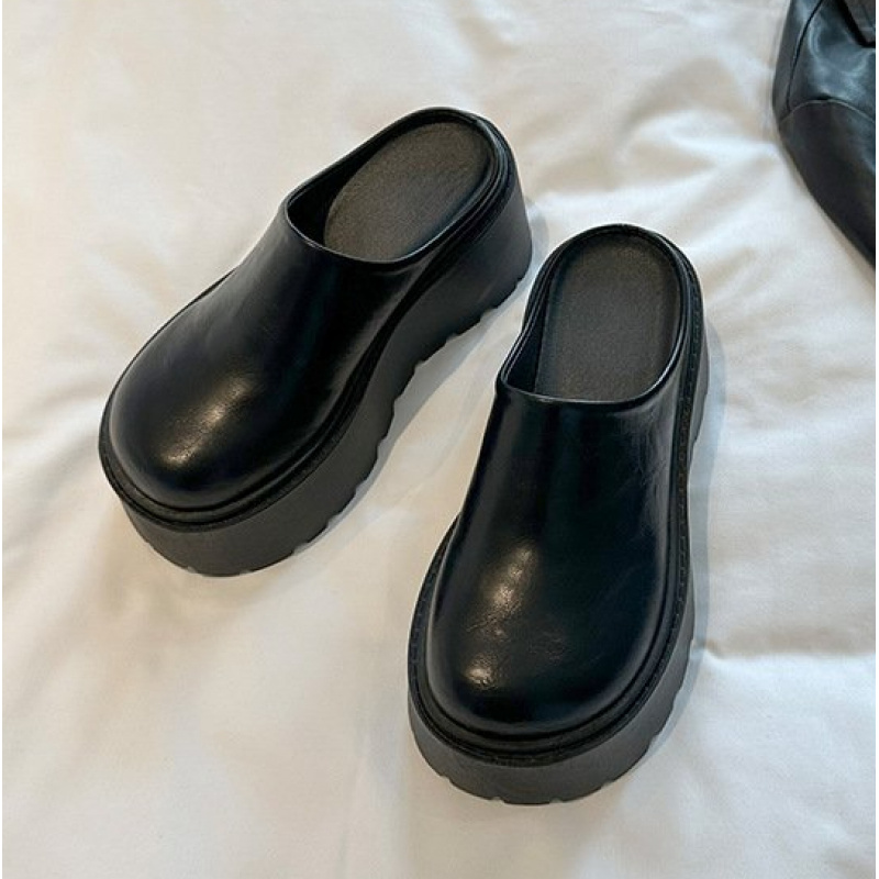 2026New women's thick-soled mu - đánh giá và giá Leather Work Flats