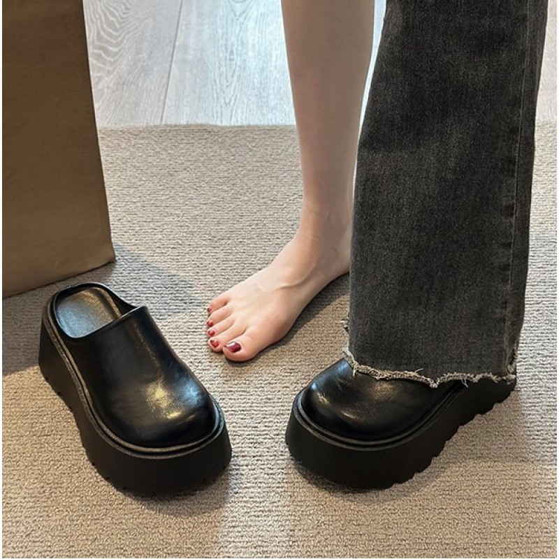 2026New women's thick-soled mu - đánh giá và giá Leather Work Flats