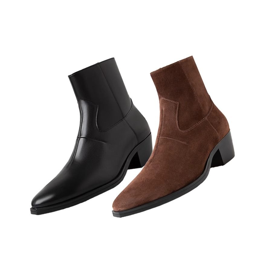 Trendy Western  Boots Thick Bo - đánh giá và giá Leather Work Western