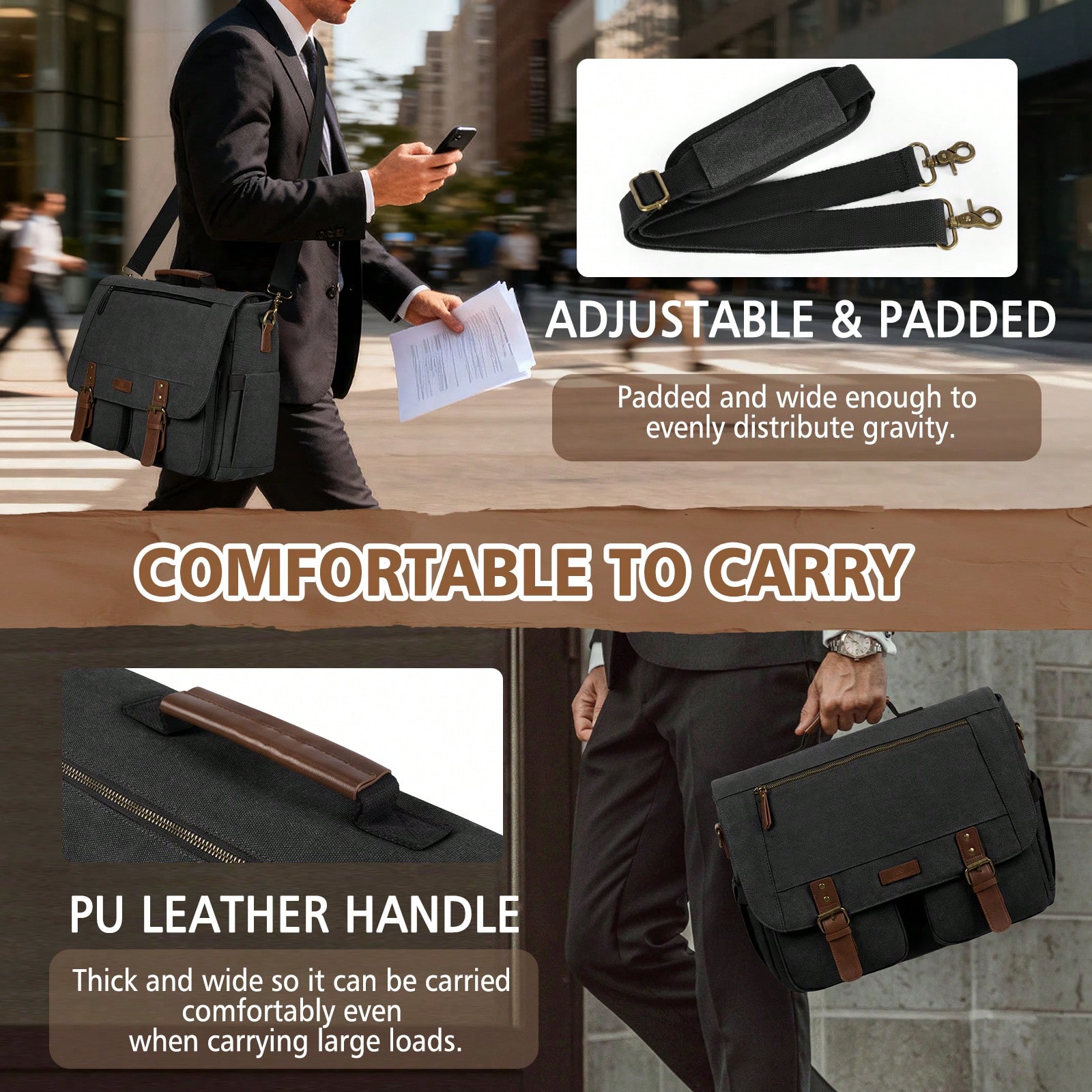 Vintage Men's Messenger Bag, 1 - đánh giá và giá Leatherworking Classic