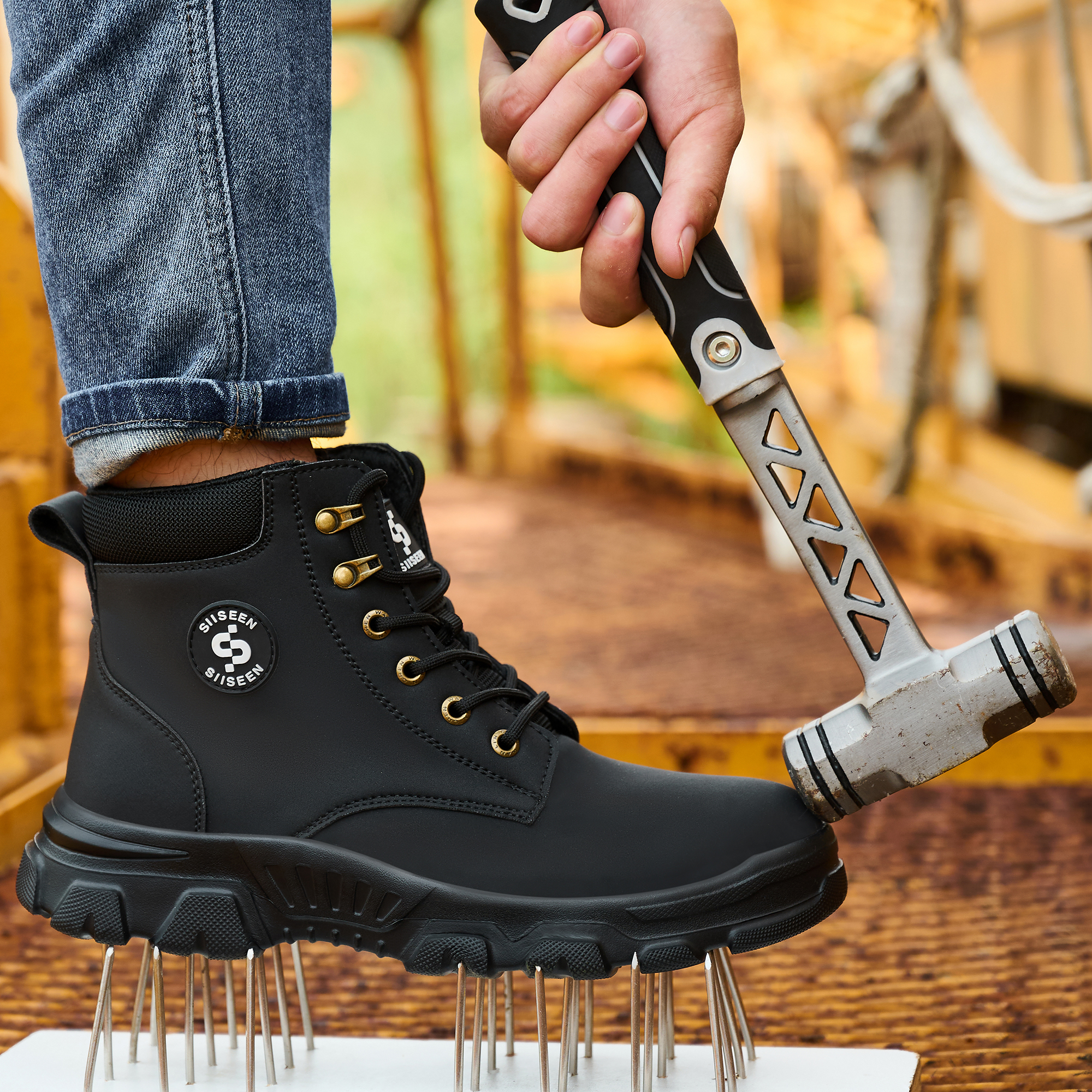 Men's Safety Shoes Anti-impact - đánh giá và giá Leather Work Factory