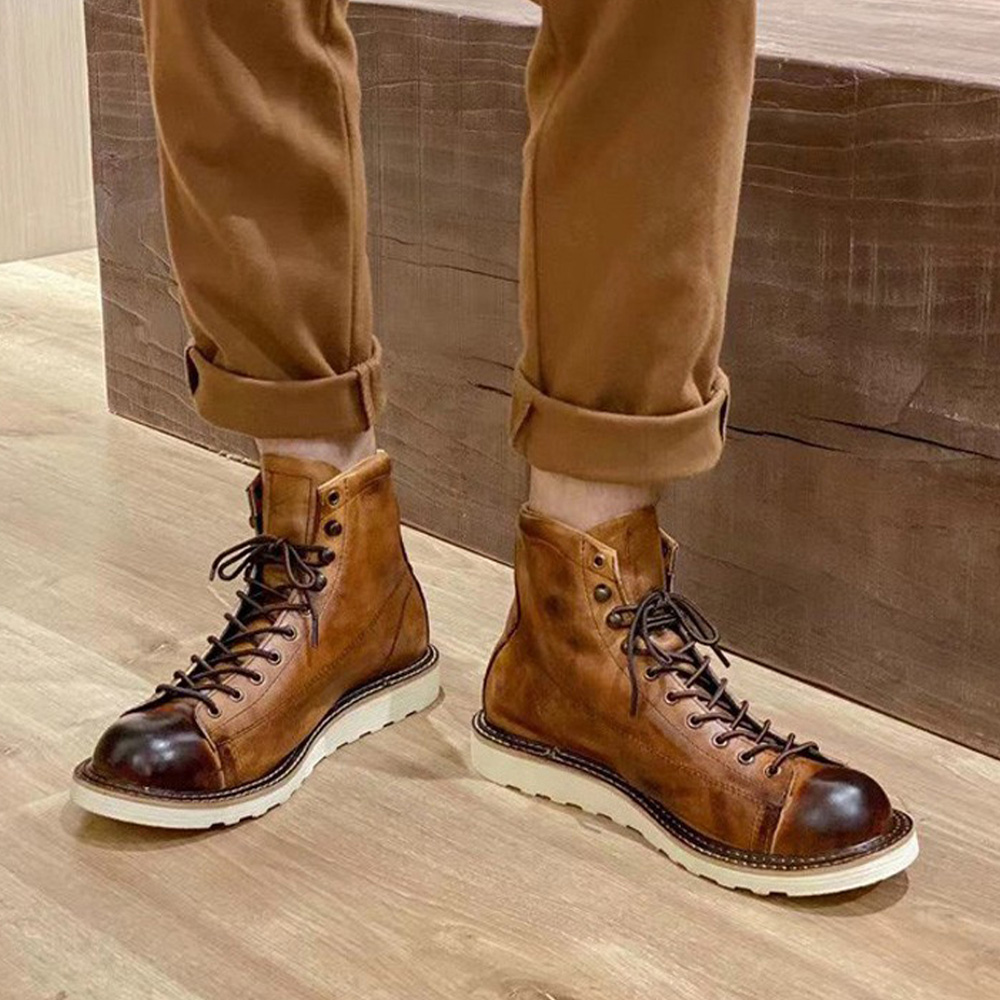 Men's Genuine Leather Hollow O - đánh giá và giá Leather Work Western