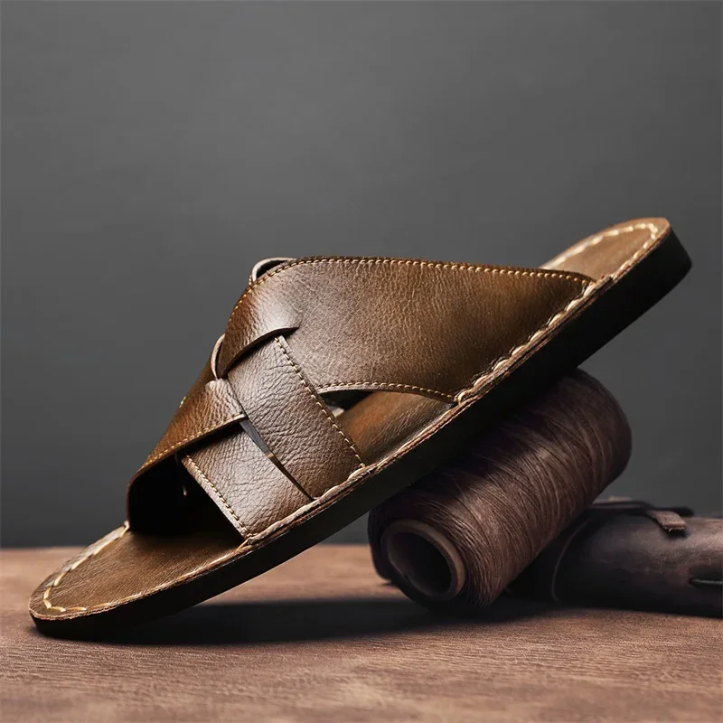 Genuine Leather Men Casual San - đánh giá và giá Leather Work Flats