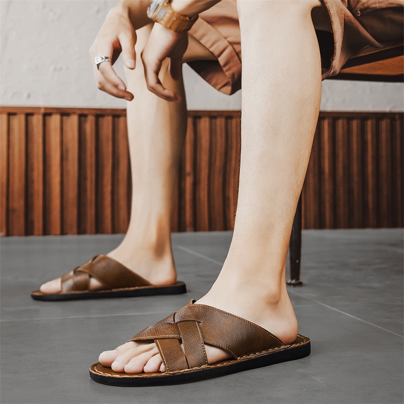 Genuine Leather Men Casual San - đánh giá và giá Leather Work Flats