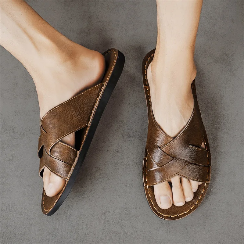 Genuine Leather Men Casual San - đánh giá và giá Leather Work Flats