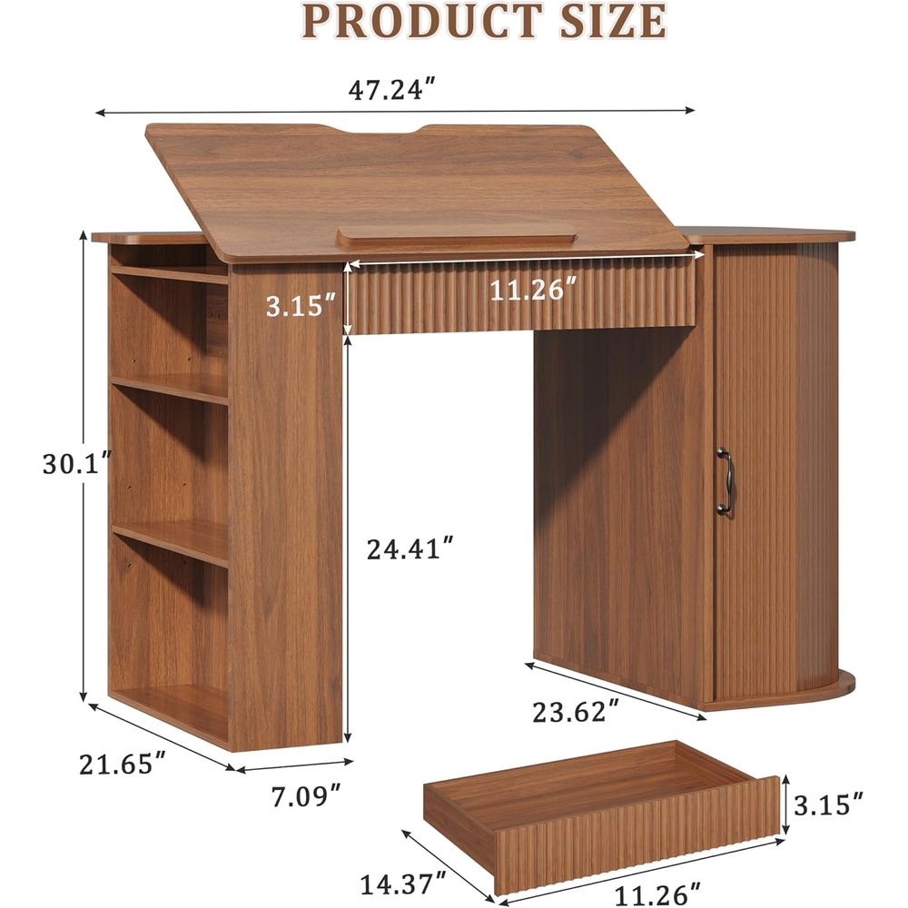 Storage Cabinet Desk with Draw - đánh giá và giá Leather Working