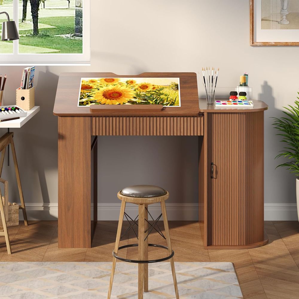 Storage Cabinet Desk with Draw - đánh giá và giá Leather Working