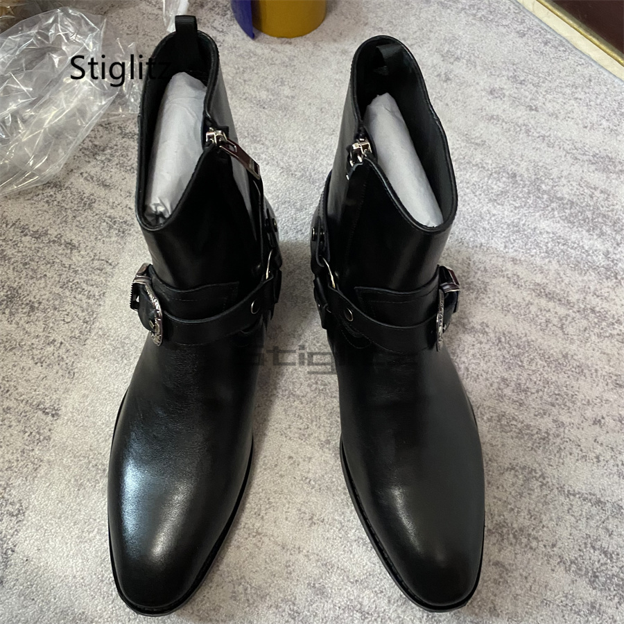 Men's Belt Buckle Ankle Boots  - đánh giá và giá Leather Work Western