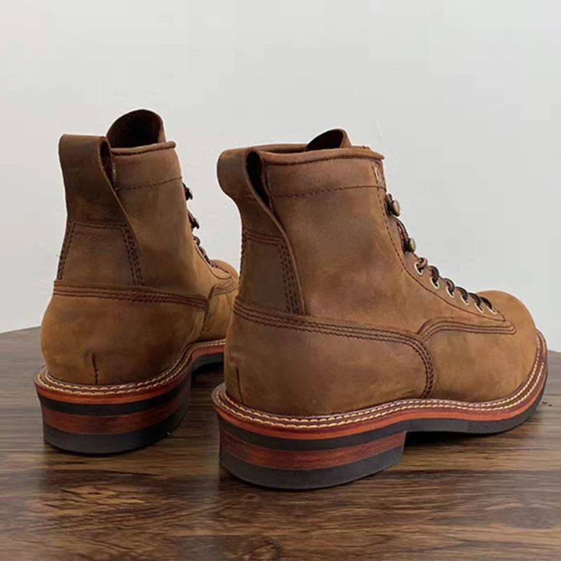 Vintage British Men Ankle Boot - đánh giá và giá Leather Work Flats