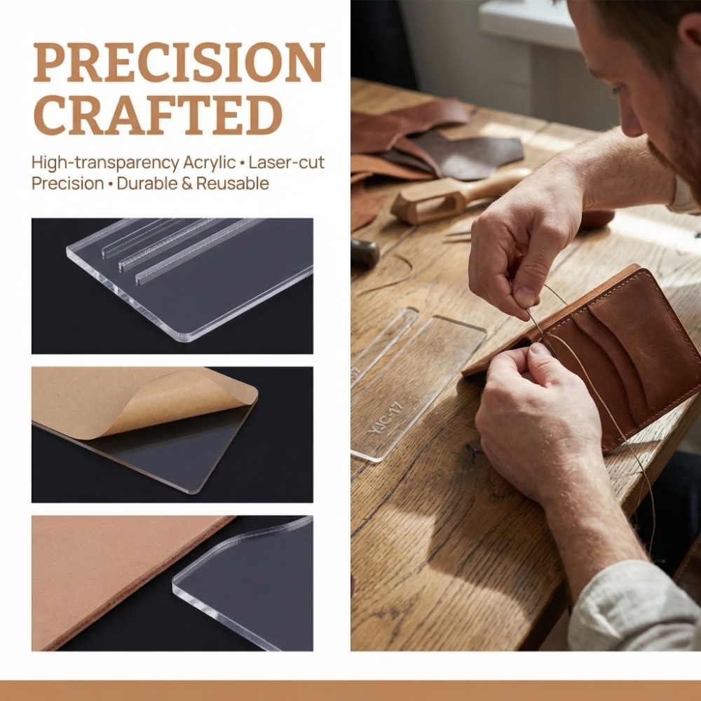 13Pcs YJC-17 Wallet Template A - đánh giá và giá Leatherwork Patterns Free