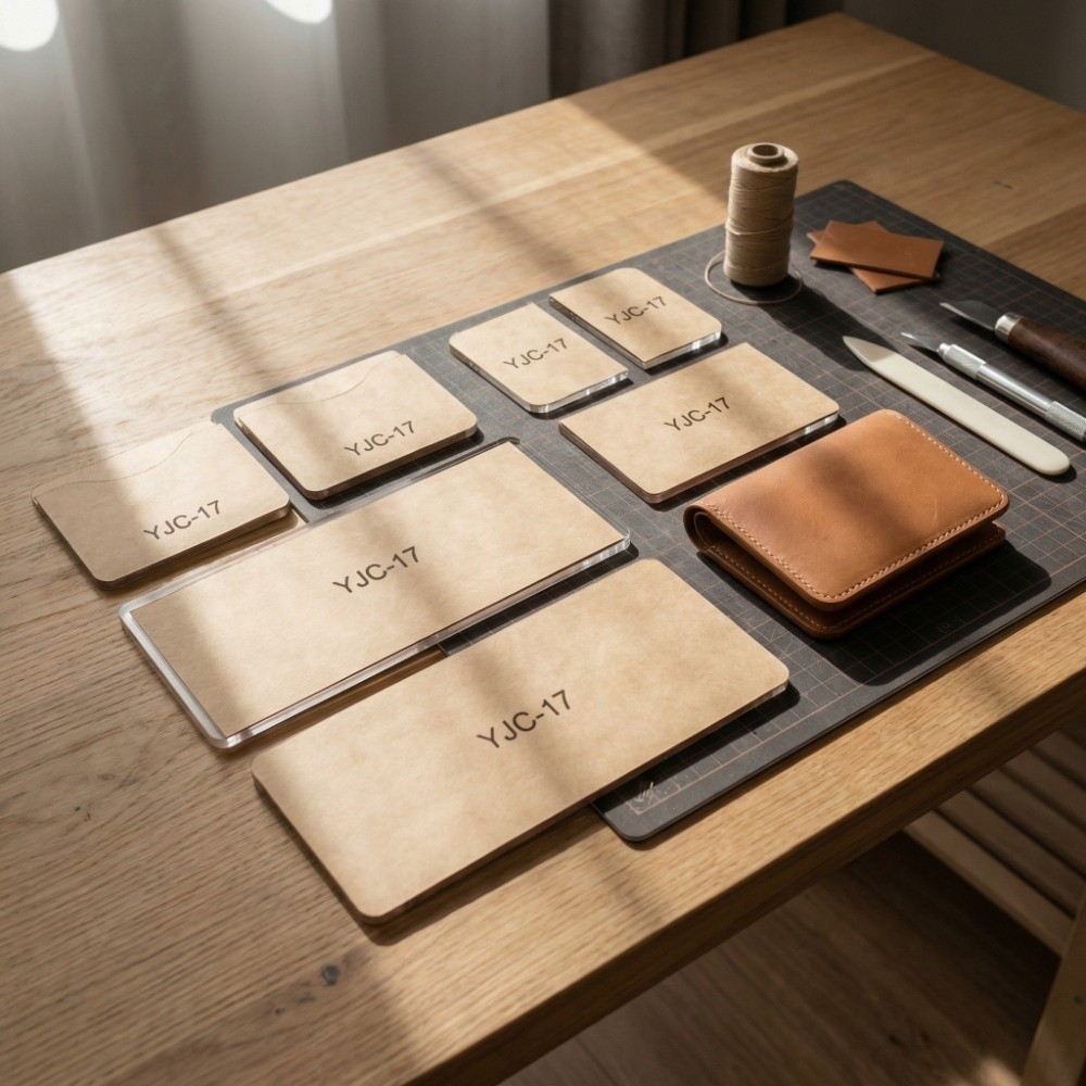 13Pcs YJC-17 Wallet Template A - đánh giá và giá Leatherwork Patterns Free