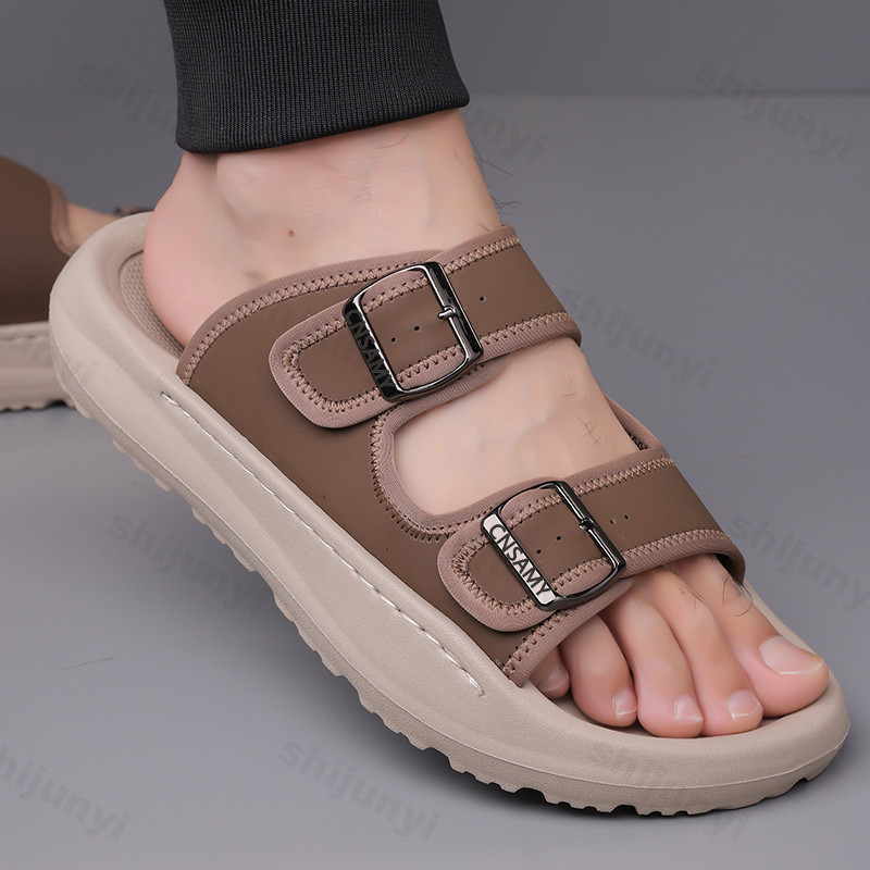 Men's Slippers 2025 Summer Bre - đánh giá và giá Leather Work Flats