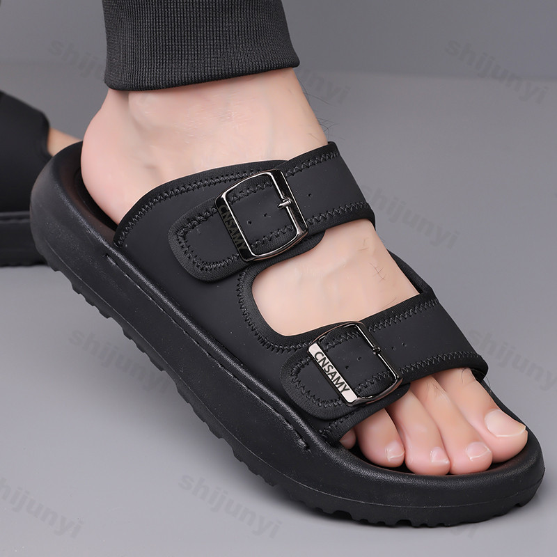 Men's Slippers 2025 Summer Bre - đánh giá và giá Leather Work Flats