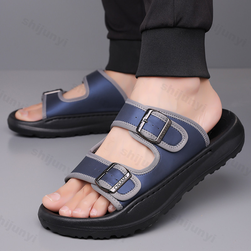Men's Slippers 2025 Summer Bre - đánh giá và giá Leather Work Flats