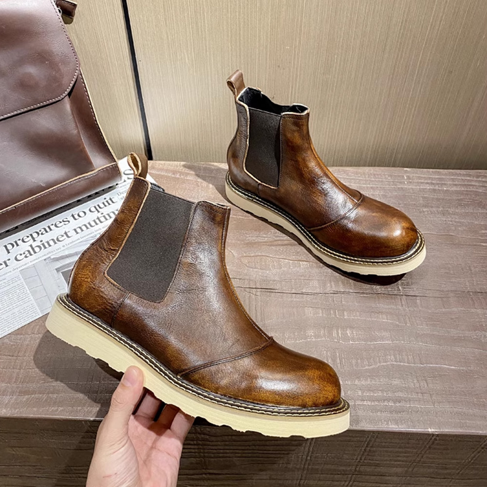 Retro Men's Genuine Leather Ch - đánh giá và giá Leather Work Western