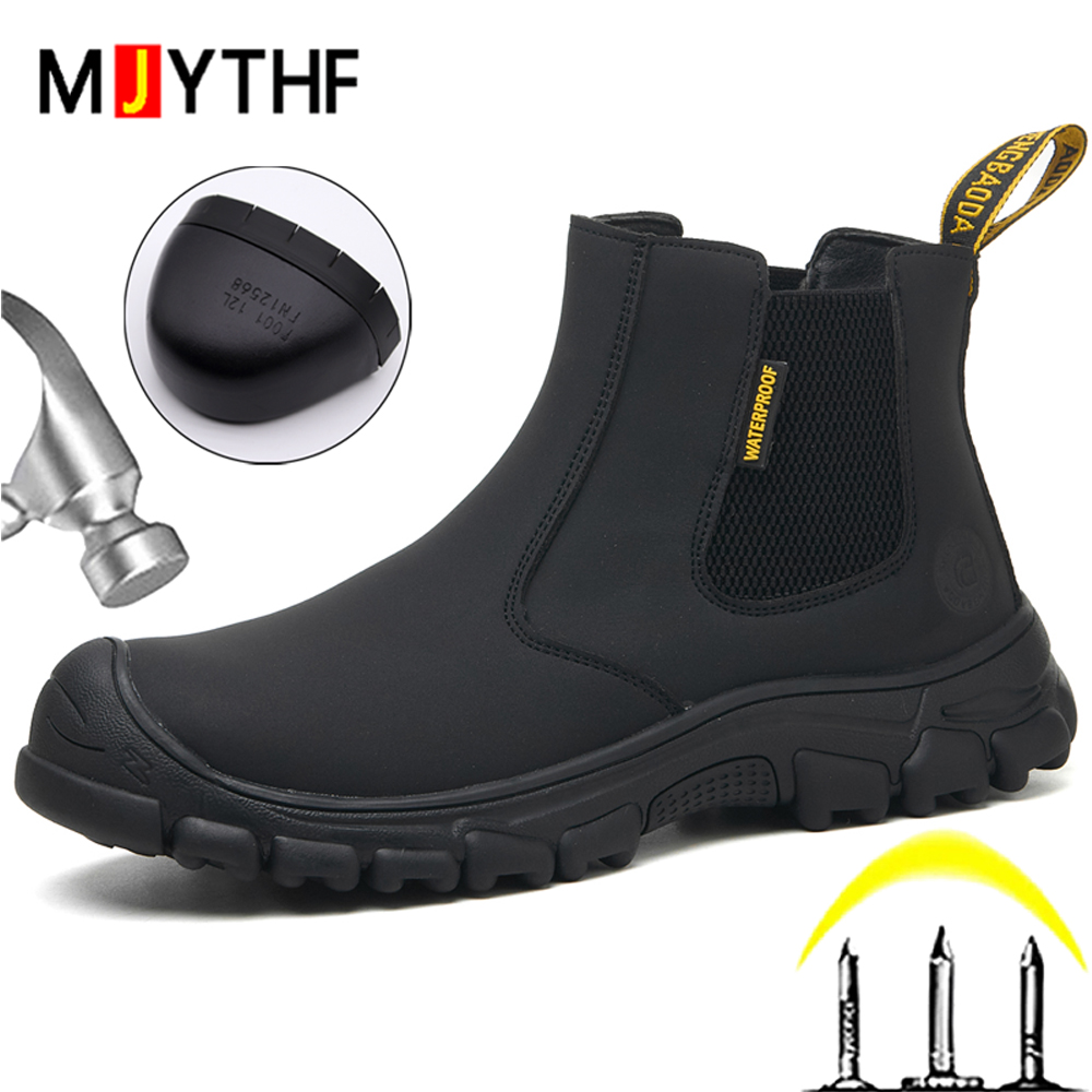 Waterproof Work Boots Men Punc - đánh giá và giá Leather Work Flats