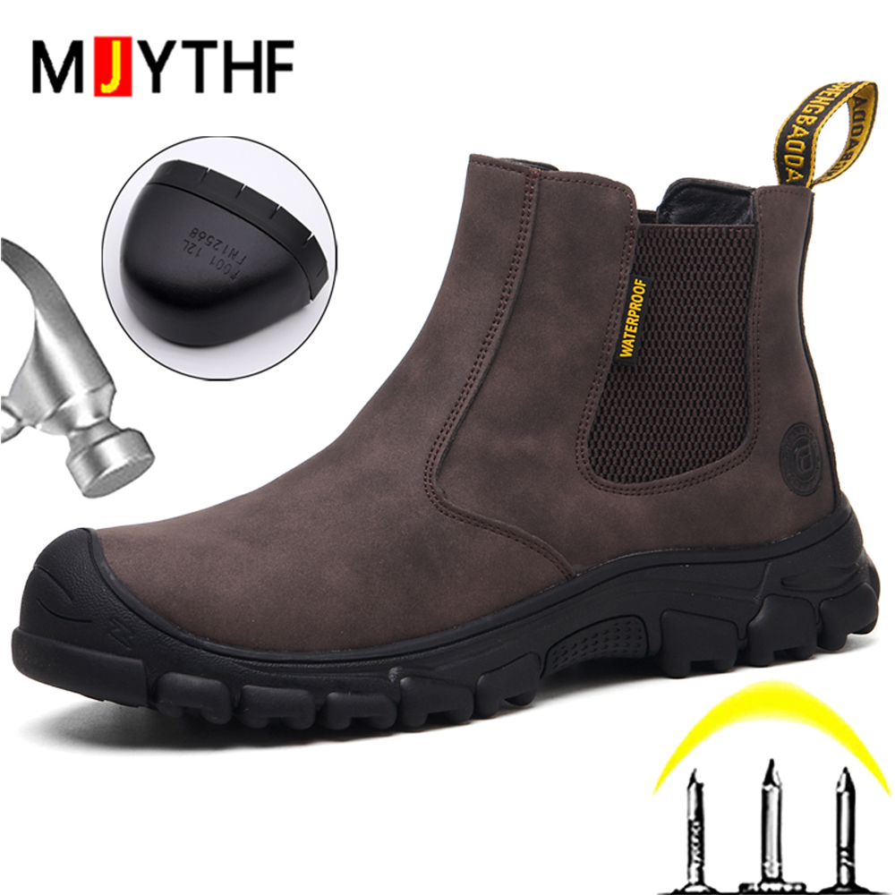 Waterproof Work Boots Men Punc - đánh giá và giá Leather Work Flats