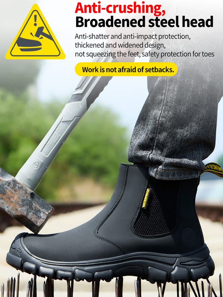 Waterproof Work Boots Men Punc - đánh giá và giá Leather Work Flats