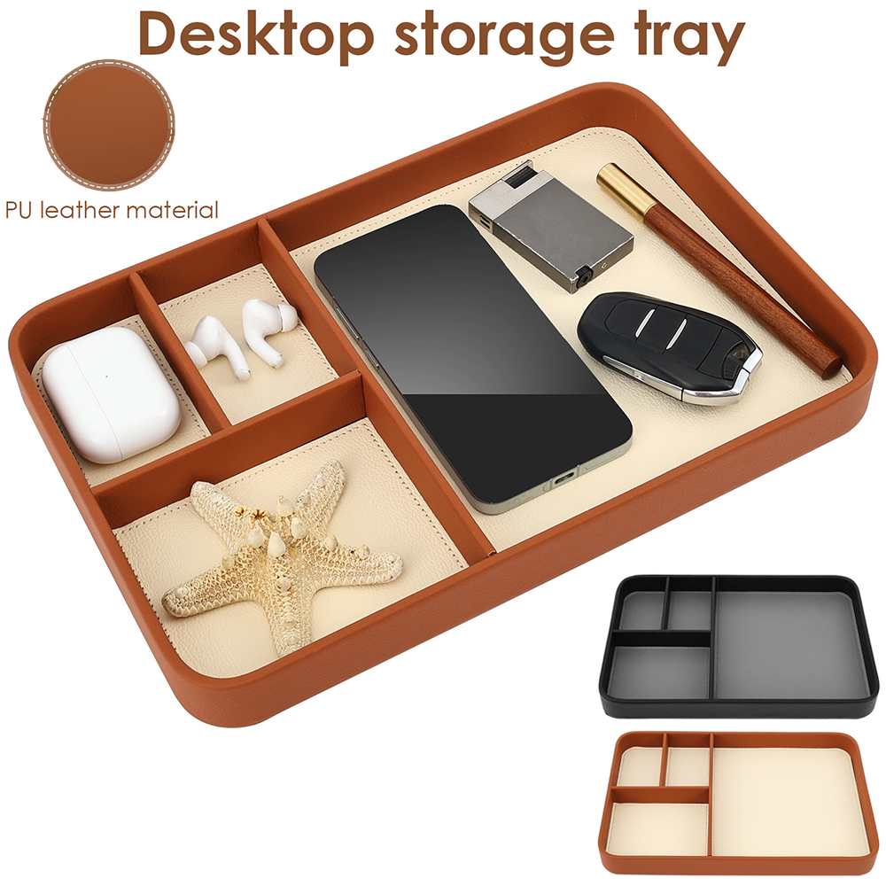 4-Compartment Storage Tray Sty - đánh giá và giá Leatherwork Table