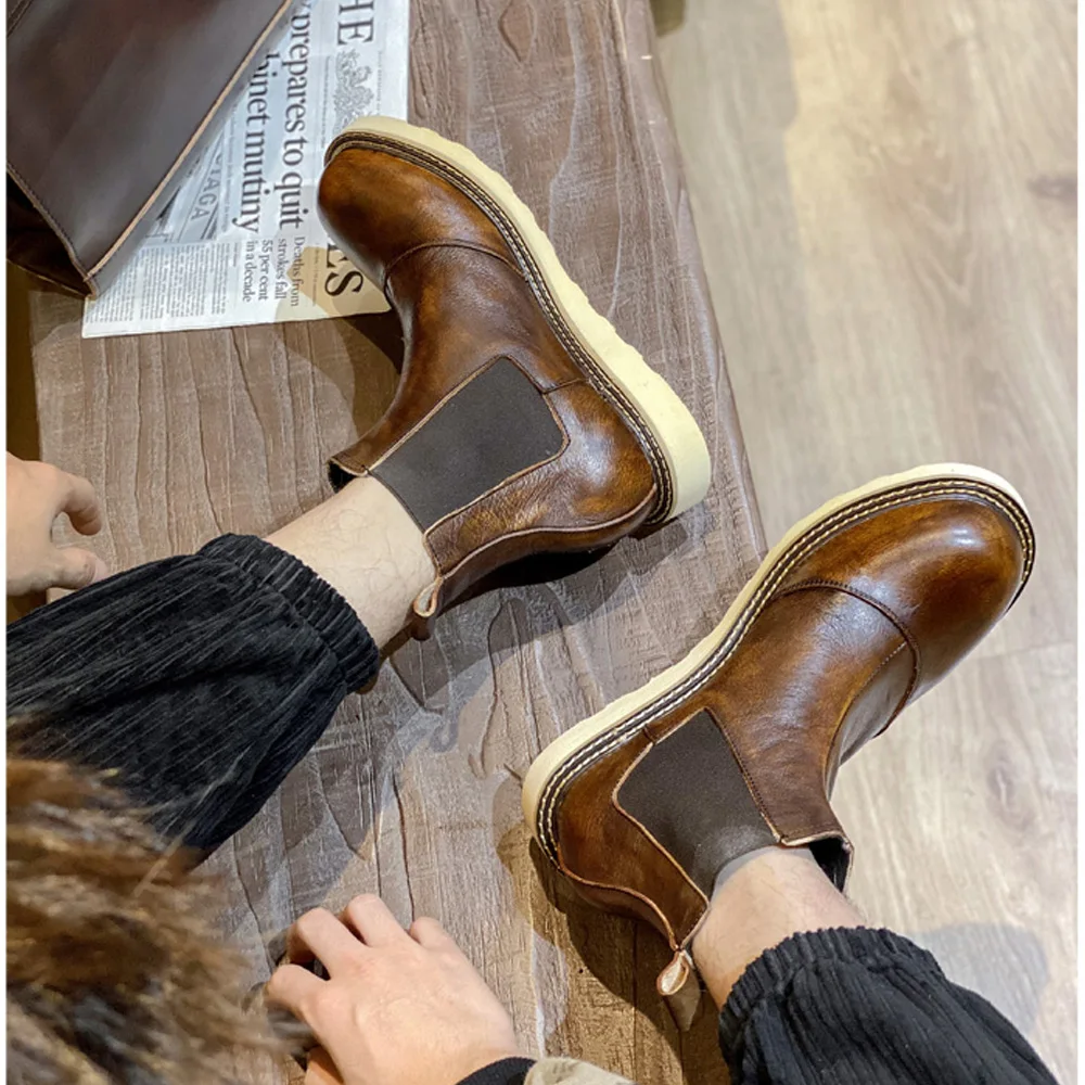 Retro Men's Genuine Leather Ch - đánh giá và giá Leather Work Western