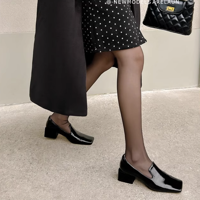 Womens Red Shoes Spring Block  - đánh giá và giá Leatherwork In French