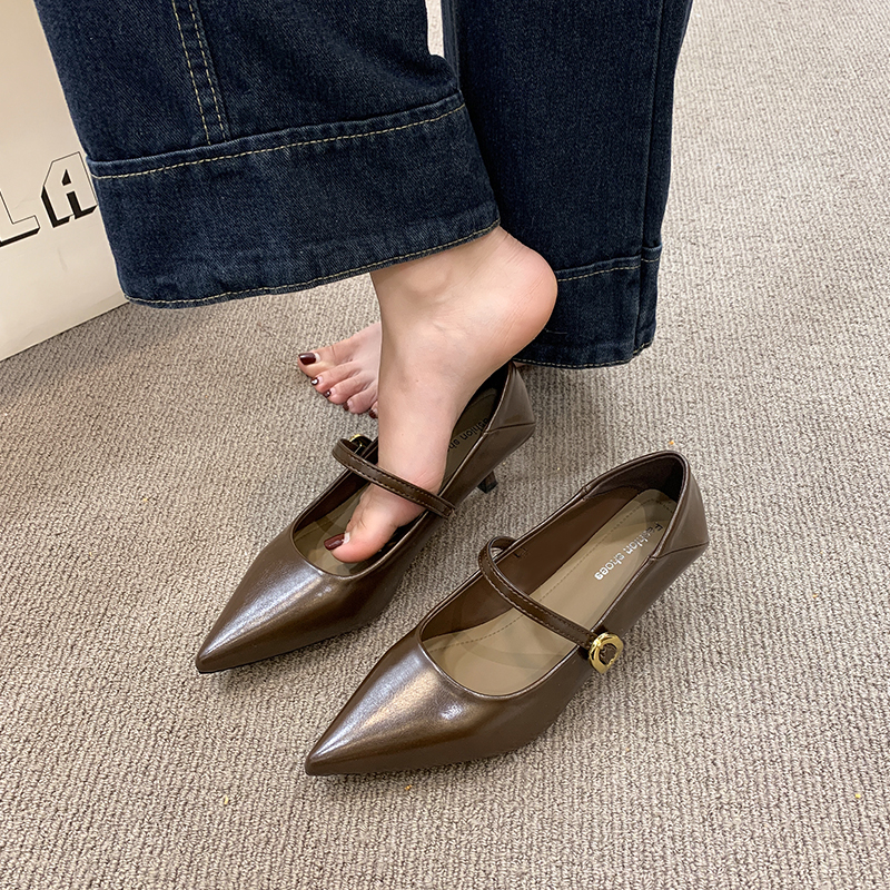 French pointed Mary Jane shoes - đánh giá và giá Leatherwork In French