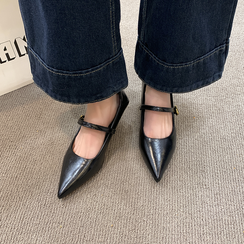 French pointed Mary Jane shoes - đánh giá và giá Leatherwork In French