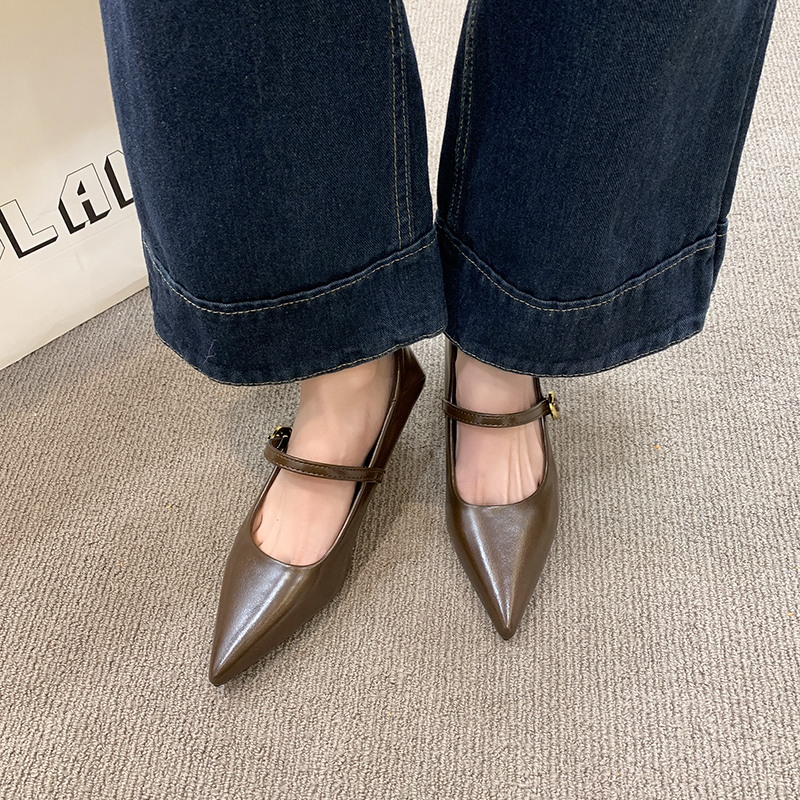 French pointed Mary Jane shoes - đánh giá và giá Leatherwork In French