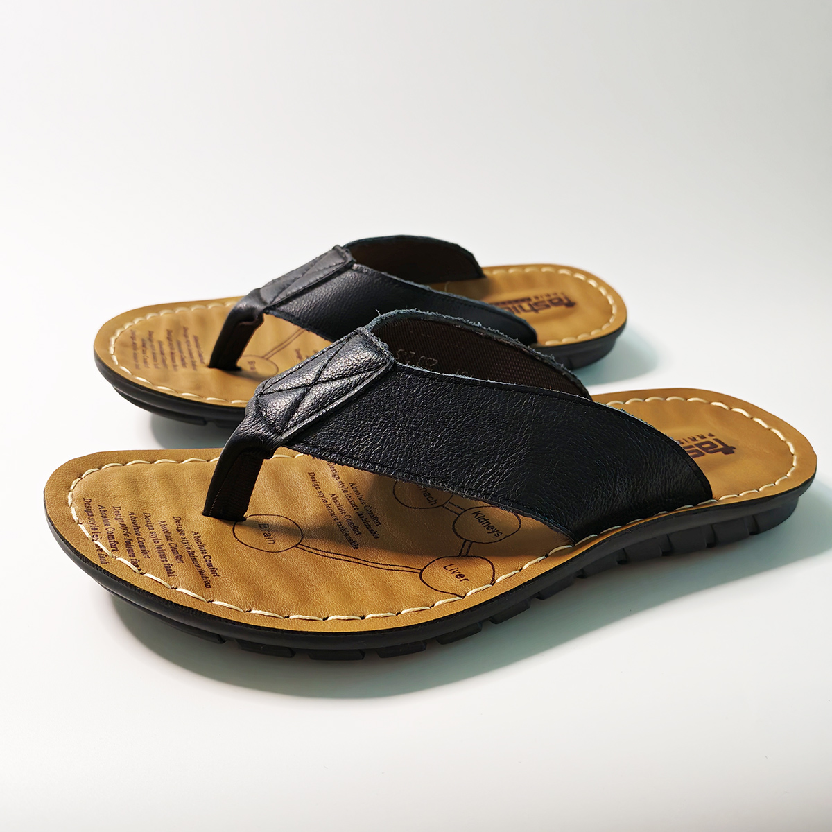 Summer Shoes Men Slippers Genu - đánh giá và giá Leather Work Flats