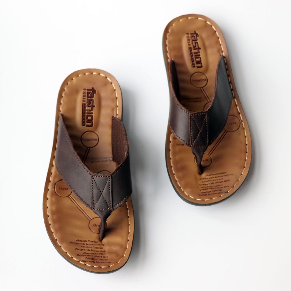 Summer Shoes Men Slippers Genu - đánh giá và giá Leather Work Flats