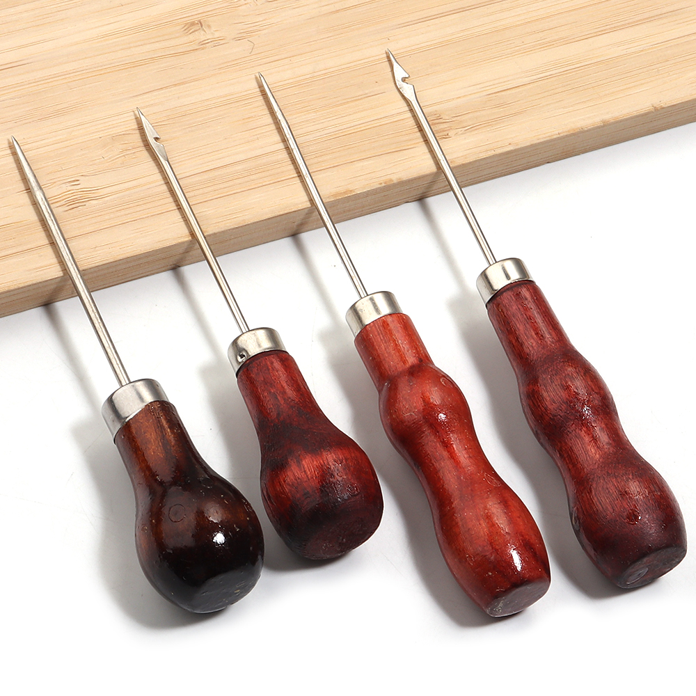 Wooden Handle Awls DIY Leather - đánh giá và giá Leatherwork Hole Punch