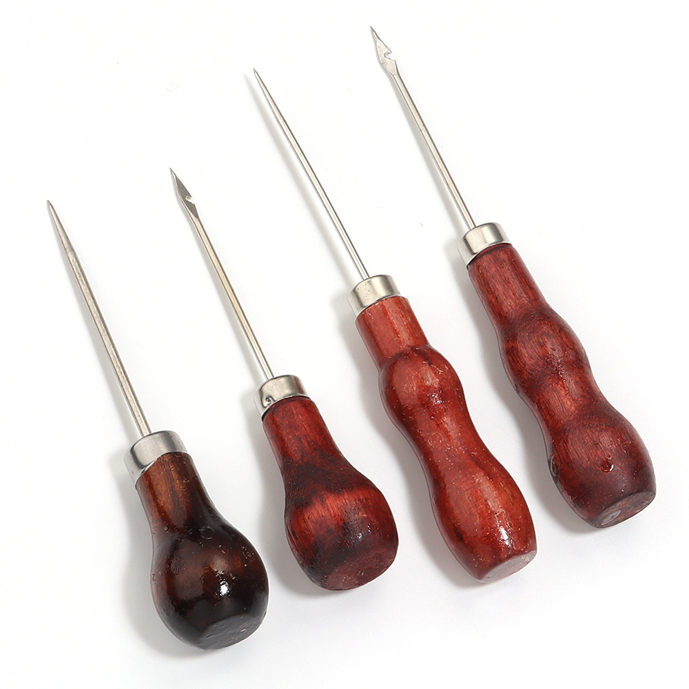 Wooden Handle Awls DIY Leather - đánh giá và giá Leatherwork Hole Punch