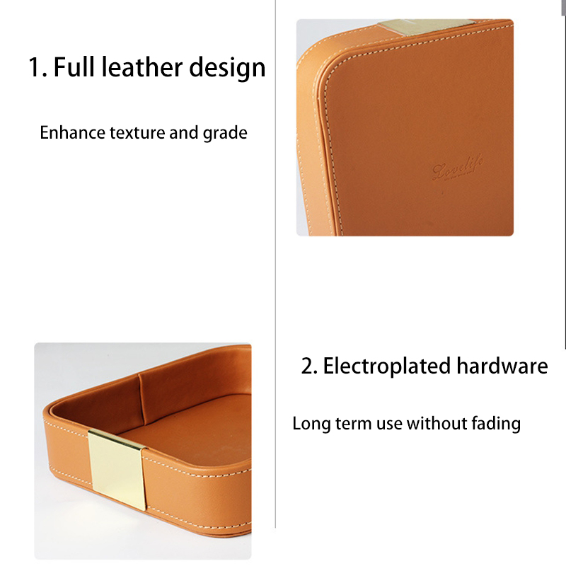 Leather Desk Tray Desktop Stor - đánh giá và giá Leatherwork Table