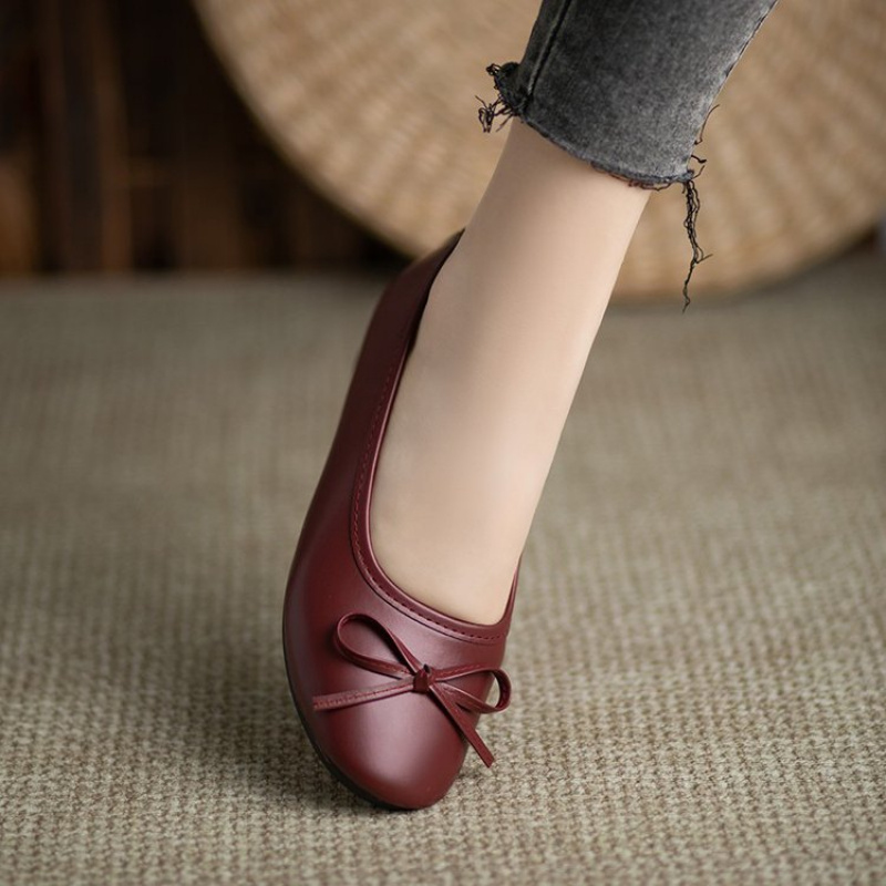 Elegant Bowknot Flat Shoes for - đánh giá và giá Leather Working