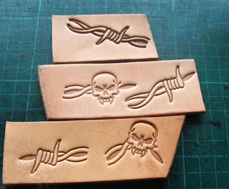 5pcs Thorns and skull pattern  - đánh giá và giá Leatherwork Patterns Free