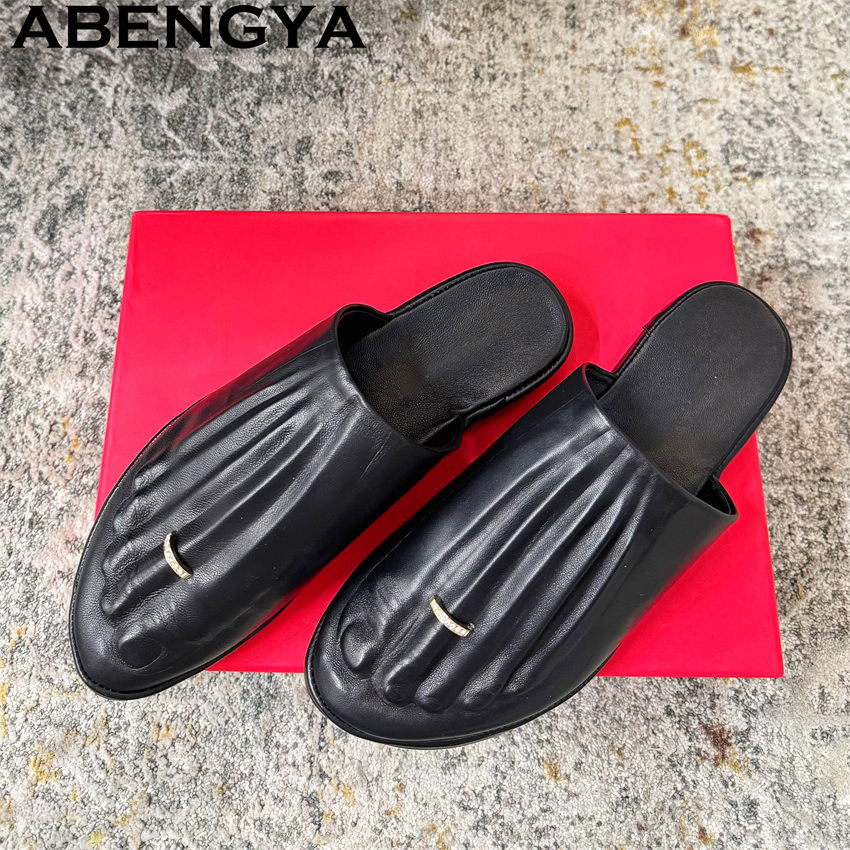Black Real Leather Wrap Toe lo - đánh giá và giá Leather Work Flats
