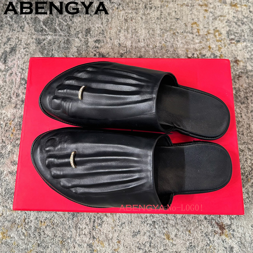 Black Real Leather Wrap Toe lo - đánh giá và giá Leather Work Flats