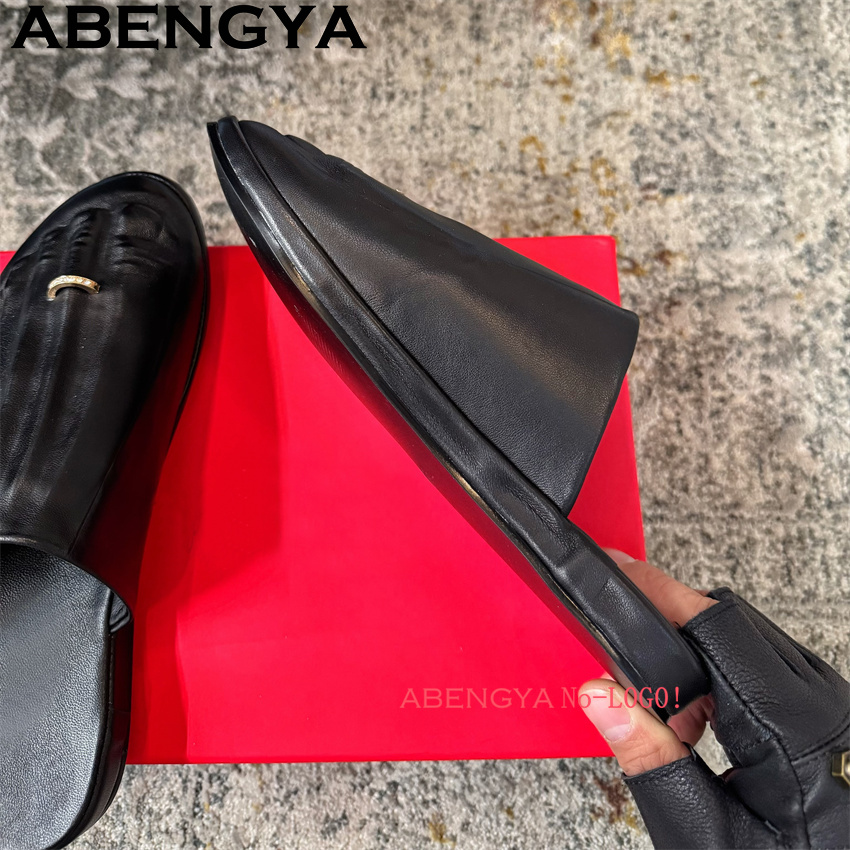 Black Real Leather Wrap Toe lo - đánh giá và giá Leather Work Flats
