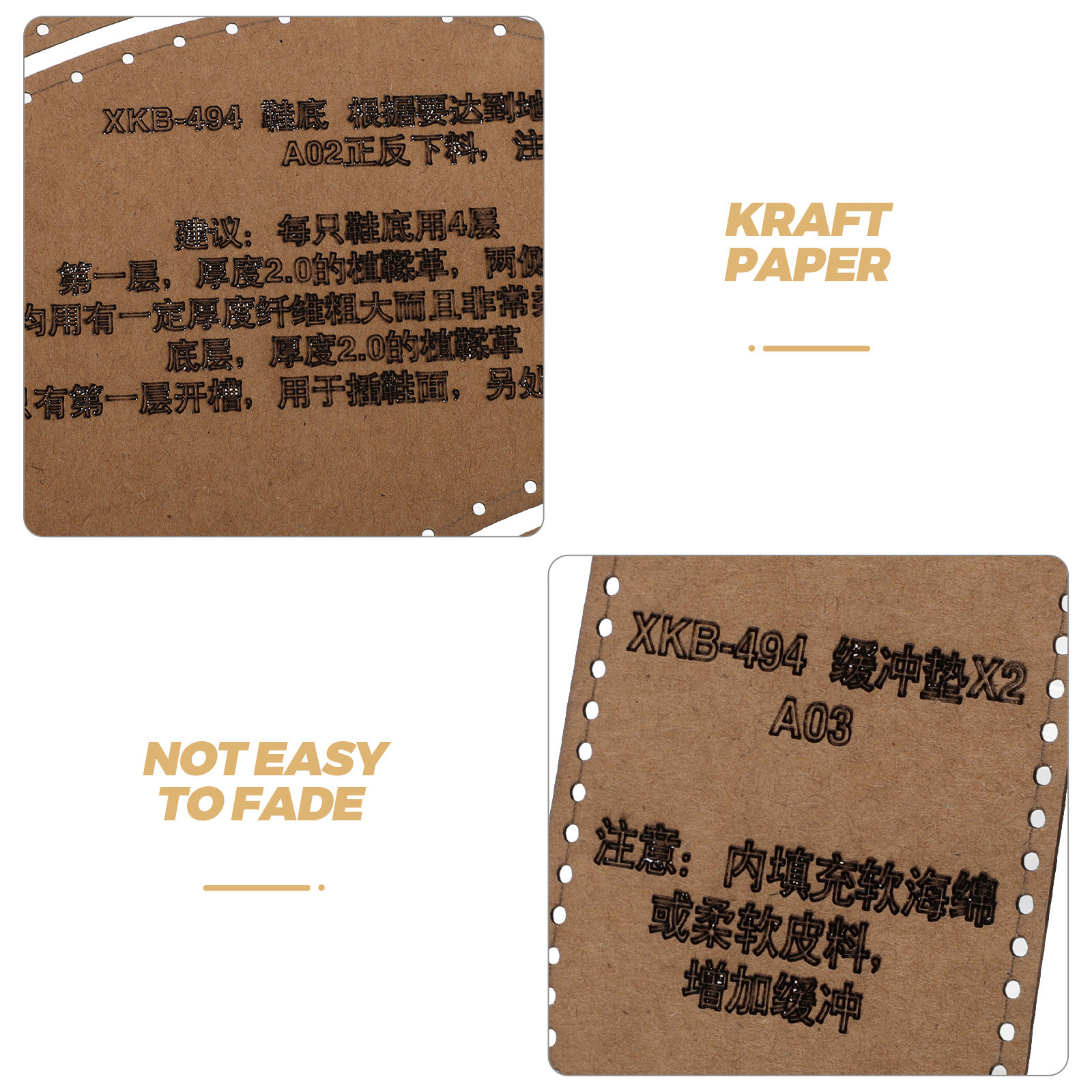 1Set Slipper Pattern Kraft Pap - đánh giá và giá Leatherwork Patterns Free