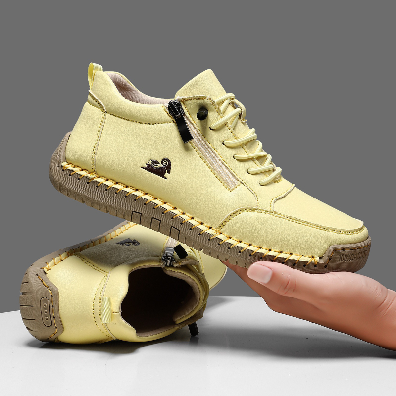 Women's Sneakers Handmade Leat - đánh giá và giá Leather Work Flats