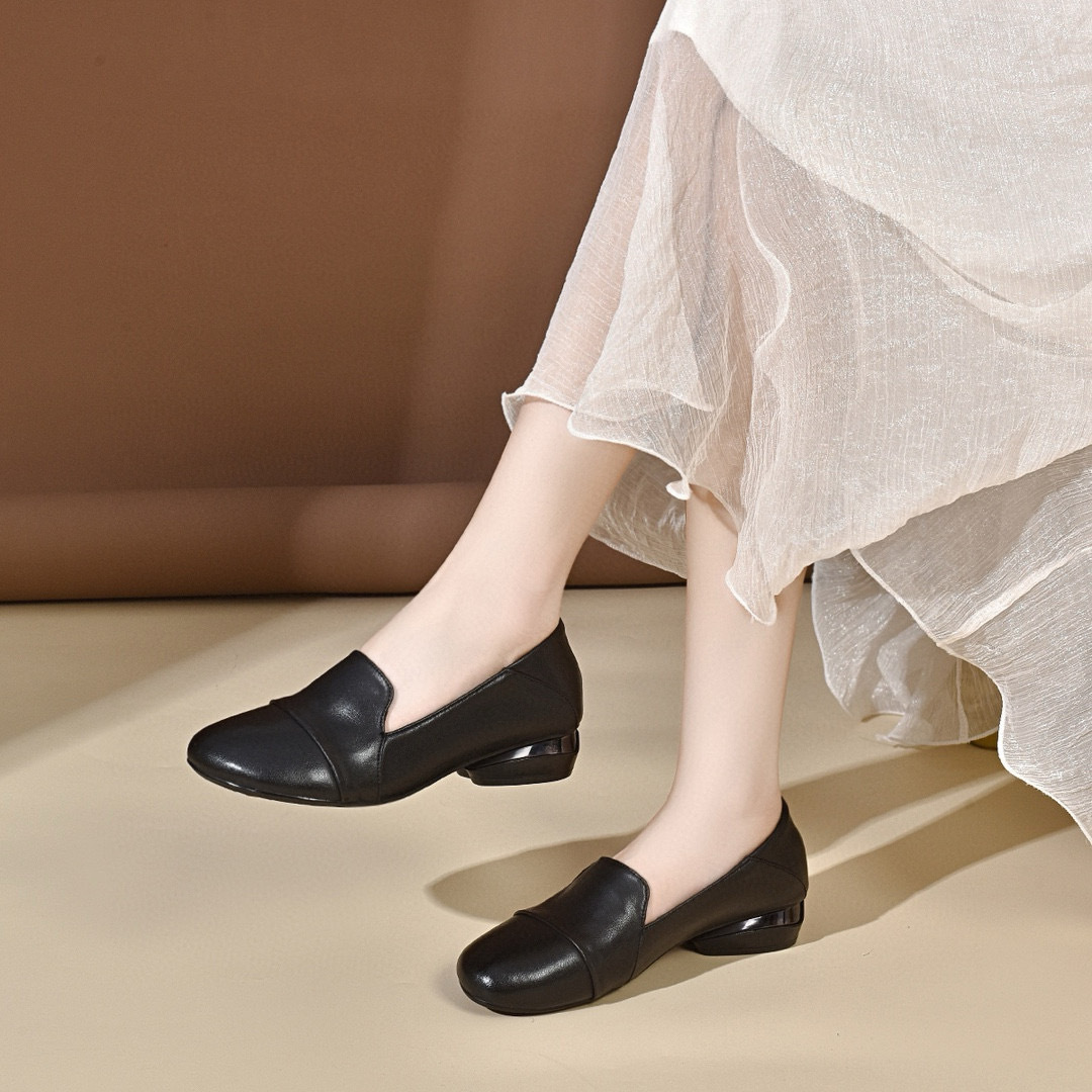 Women's shoes 2026 autumn low  - đánh giá và giá Leather Working