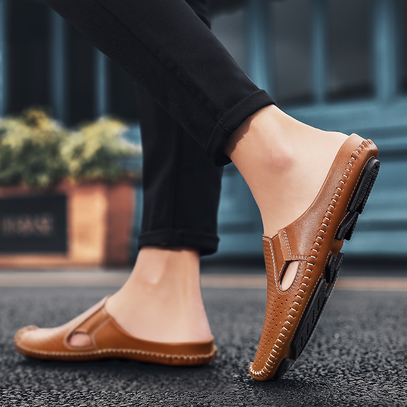 Half Slipper for Men Sandals 2 - đánh giá và giá Leather Work Flats